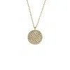 Fossil Women's Ellis Glitz Disc Gold-tone Stainless Steel Chain Necklace In Gold