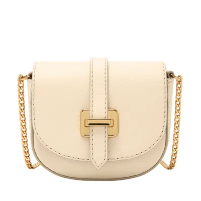 Fossil Women's Emery Leather Micro Crossbody In White