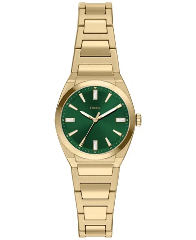 Fossil Women's Everett Three-hand Gold-tone Stainless Steel Watch 27mm