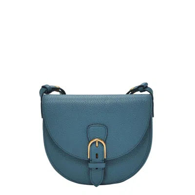 Fossil Women's Everleigh Leather Large Flap Crossbody Bag In Blue