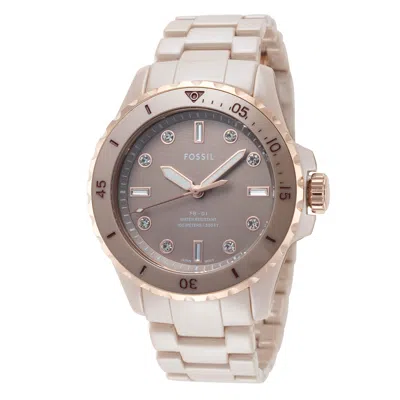 Fossil Women's Fb-01 36mm Quartz Watch In Brown
