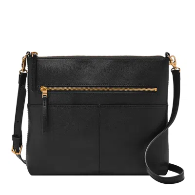 Fossil Women's Fiona Leather Crossbody In Black