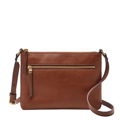 Fossil Women's Fiona Leather Crossbody In Brown