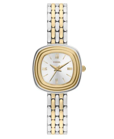 Fossil Women's Genevive Three-hand Two-tone Stainless Steel Watch 30mm In Gold