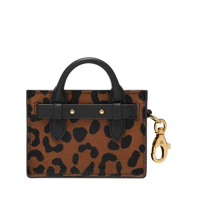 Fossil Women's Gilmore Printed Card Case In Brown