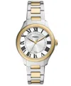 Fossil Women's Gilmore Three-hand Date Two-tone Stainless-steel Watch, 38mm In Two-tone