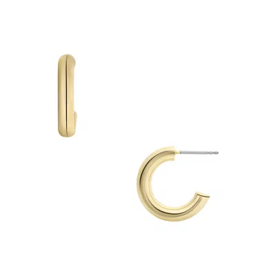 Fossil Women's Gold-tone Brass Hoop Earrings