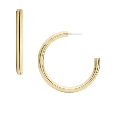 Fossil Women's Gold-tone Brass Hoop Earrings