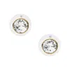 Fossil Women's Gold Tone Brass Stud Earring Gold Brass Stud Earring In Silver