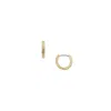 Fossil Women's Harlow Linear Texture Gold-tone Stainless Steel Hoop Earrings In Gold