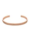 Fossil Women's Harlow Linear Texture Rose Gold-tone Stainless Steel Cuff Bracelet In Gold