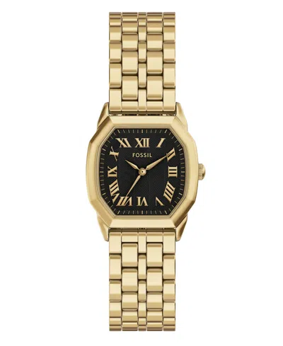 FOSSIL WOMEN'S HARLOW THREE-HAND GOLD-TONE STAINLESS STEEL WATCH, 27MM