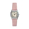 Fossil Women's Harlow Three-hand Light Pink Leather Watch, 27mm In Pink