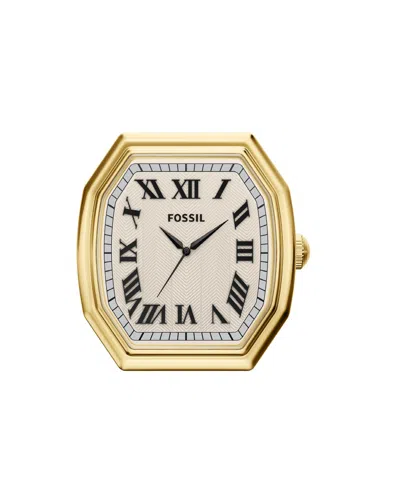 Fossil Women's Harlow Three-hand Gold-tone Alloy Desk Clock, 63mm