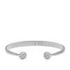 Fossil Women's Hazel Glitz Cuff Stainless Steel Cuff Bracelet In Silver