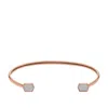 Fossil Women's Hazel Hexagon Glitz Paper Bangle Bracelet In Pink