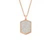 Fossil Women's Hazel Hexagon Glitz Paper Pendant Necklace In Pink