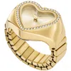 Fossil Women Heart Watch Ring Watch In Gold