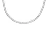 Fossil Women's Heritage D-link Glitz Stainless Steel Chain Tennis Necklace In Metallic