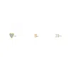 Fossil Women's Initials Gold-tone Brass Stud Earring Set In Gold