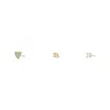 Fossil Women's Initials Gold-tone Brass Stud Earring Set In Gold