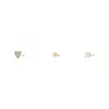 Fossil Women's Initials Gold-tone Brass Stud Earring Set In Gold