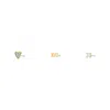 Fossil Women's Initials Gold-tone Brass Stud Earring Set In Gold