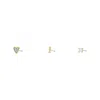 Fossil Women's Initials Gold-tone Brass Stud Earring Set In Gold