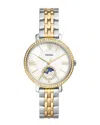 Fossil Jacqueline Crystal Bezel 36mm Watch In Multi