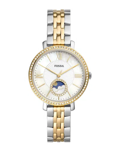 Fossil Jacqueline Crystal Bezel 36mm Watch In Multi