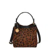 Fossil Women's Jessie Printed Haircalf Leather Small Bucket Crossbody