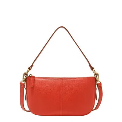 Fossil Women's Jolie Leather Small Crossbody Bag In Orange