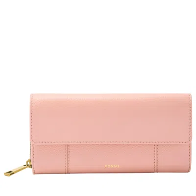 Fossil Women's Jori Litehide Leather Flap Clutch In Pink