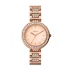 Fossil Women's Karli Three-hand, Rose Gold-tone Alloy Watch In Multi