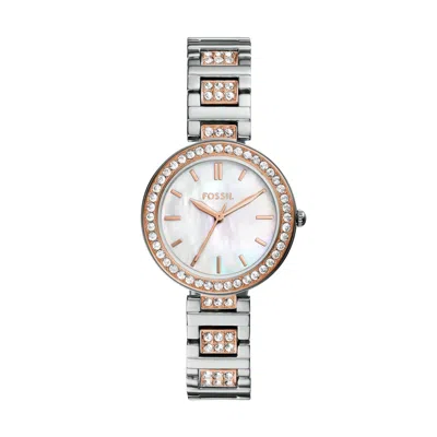Fossil Women's Karli Three-hand, Silver-tone Alloy Watch In Multi