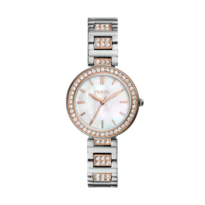 Fossil Women's Karli Three-hand, Silver-tone Alloy Watch In Multi