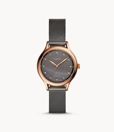 Fossil Women's Laney Three-hand, Rose Gold-tone Stainless Steel Watch In Multi