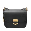 Fossil Women's Lennox Smooth Leather Flap Crossbody In Black