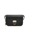 Fossil Women's Lennox Smooth Leather Small Flap Crossbody In Black