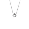 Fossil Women's Love Knot Stainless Steel Station Necklace In Silver
