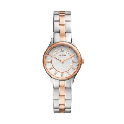 Fossil Women's Modern Sophisticate Three-hand, Two-tone Stainless Steel Watch In Gold