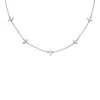 Fossil Women's Necklace Layers Silver-tone Brass Station Necklace In Metallic