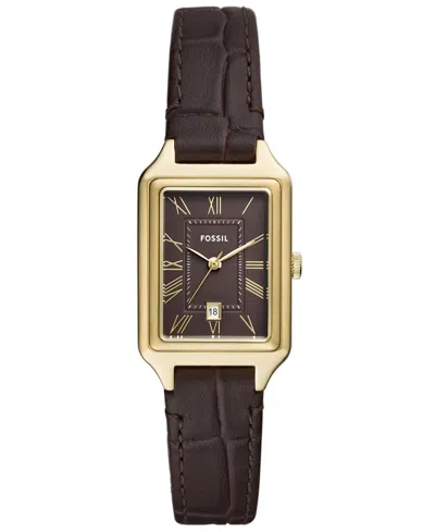 Fossil Women's Quartz Brown Croco Watch 23mm
