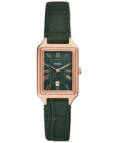FOSSIL WOMEN'S QUARTZ GREEN CROCO WATCH 23MM