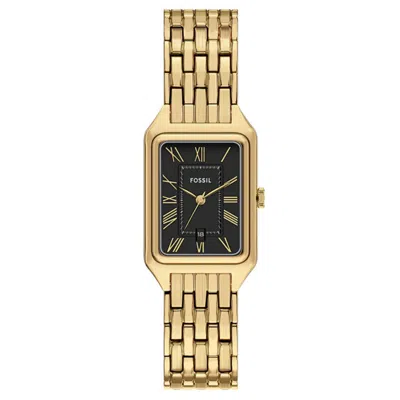 Fossil Women's Raquel Black Dial Watch In Gold