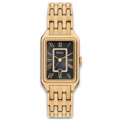 Fossil Women's Raquel Black Dial Watch In Gold