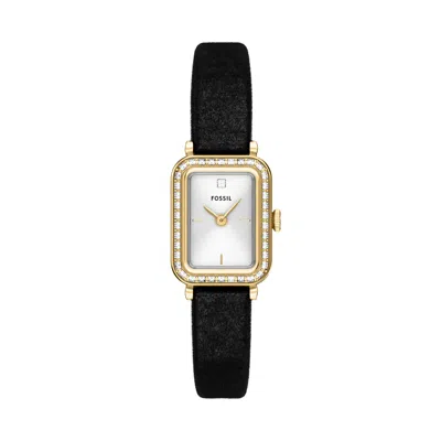 Fossil Women's Raquel Mini Two-hand Black Velvet Watch