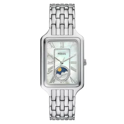 Fossil Raquel Sun & Moon Watch, 28mm X 45mm In Silver