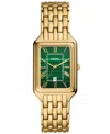 Fossil Women's Raquel Three-hand Date Gold-tone Stainless Steel Watch 26mm In Gold-tone