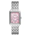 Fossil Women's Raquel Three-hand Date Stainless Steel Watch, 26mm In Silver Pink
